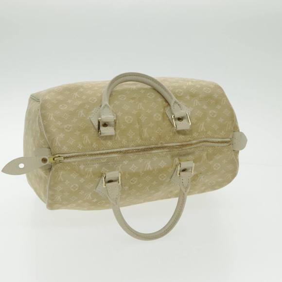 LOUIS VUITTON Monogram Mini Lin Speedy 30 Bag White Dunne M95319 LV Auth fm3945 - Picture 9 of 16